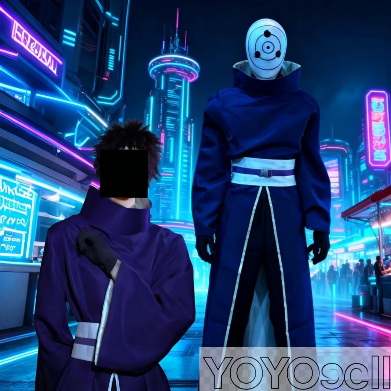 Anime Cosplay Ninja - โอบิโตะ อุจิวะคอสเพลย์เครื่องแต่งกายอะนิเมะนินจา ชิโนบิ อาคัตสึกิเสื้อคลุมฮาโลวีนคาร์นิวัลชุด