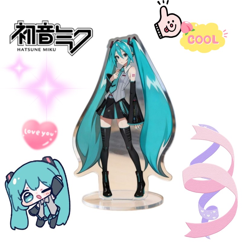 Anime Cosplay Manga - ฮัตสึเนะ มิกุ 10 ซม. อะคริลิคสแตนดี้ตัวละครอนิเมะน่ารักพิมพ์ HD