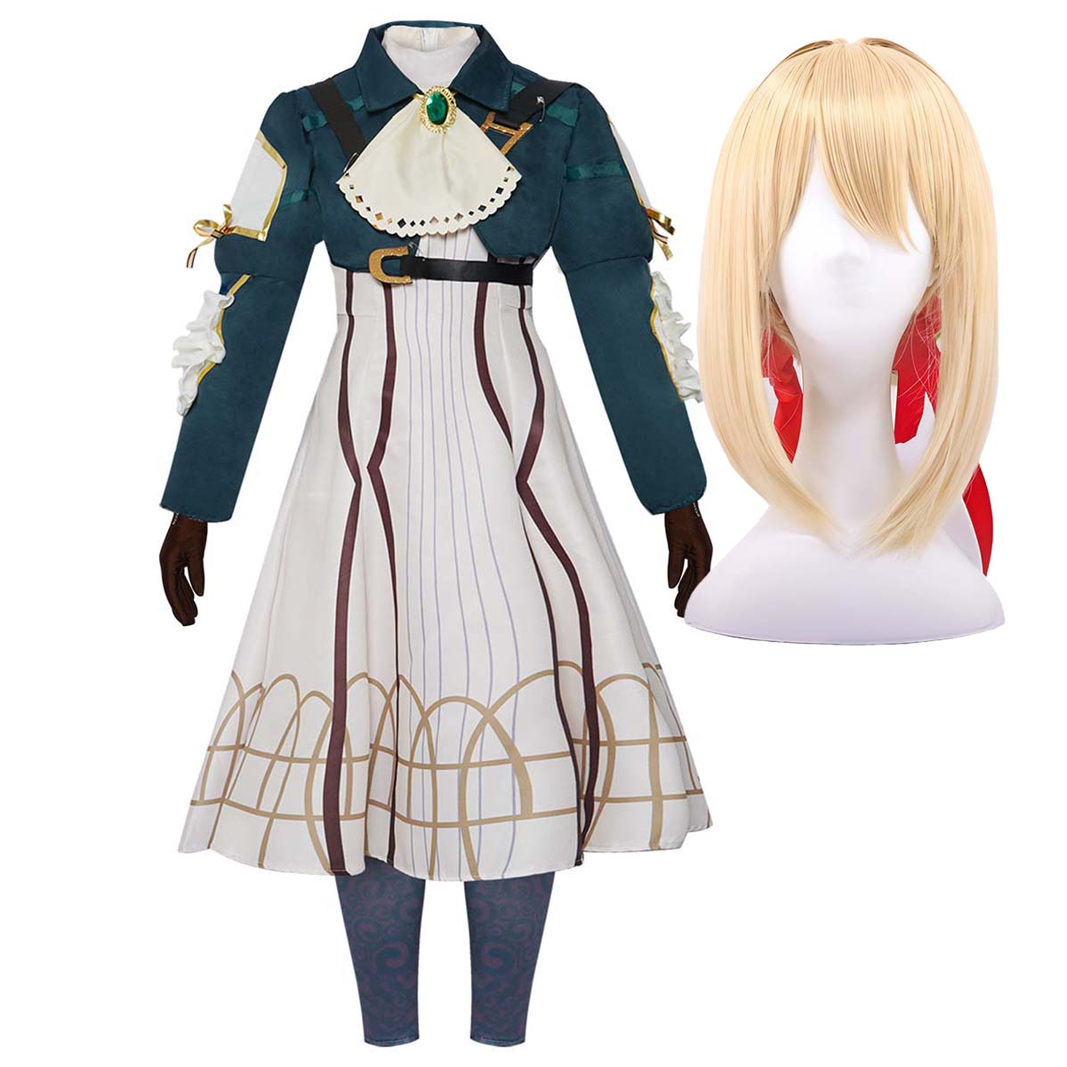 Violet Evergarden Dress - ปาร์ตี้ฮาโลวีนอะนิเมะไวโอเล็ต เอเวอร์การ์เดนคอสเพลย์เครื่องแต่งกายหรือวิกผมสำหรับผู้หญิง