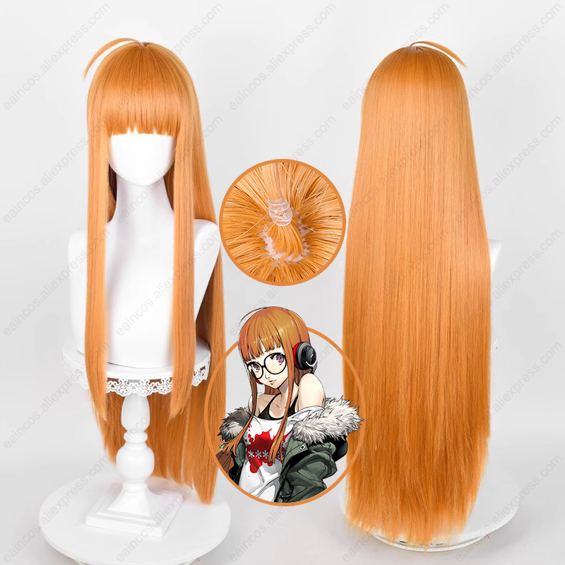 Anime Cosplay Orange Hair - วิกผมอะนิเมะฟูตาบะซากุระวิกผมคอสเพลย์ยาว85ซม. สีส้มสีเหลืองทนความร้อนวิกผมปลอมเทศกาลฮาโลวีน