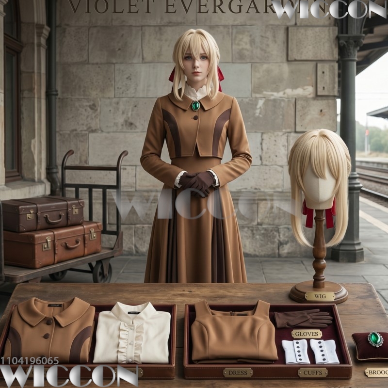 Violet Evergarden Dress - ไวโอเล็ต เอเวอร์การ์เดนคอสเพลย์เครื่องแต่งกายชุดนักเรียนชุดผู้หญิงกระโปรงถุงเท้าเสื้อโค้ทภาพยนตร์สยองขวัญผู้หญิงโลลิต้า นาวิดัด คาร์นิวาล