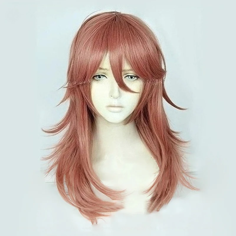 Anime Cosplay Orange Hair - วิกผมคอสเพลย์อนิเมะ แองเจิลเดวิล คอสเพลย์ 60 ซม. สีส้มน้ำตาลอ่อน
