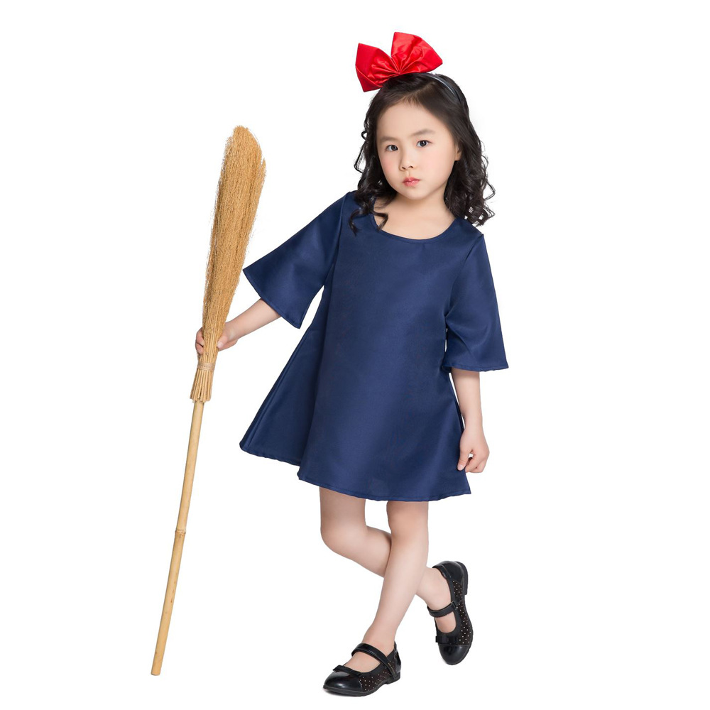 Anime Cosplay Girl Photo - ชุดแสดงเด็ก ชุดคอสเพลย์แม่มด ชุดแม่มดคิกิสำหรับเด็กผู้หญิง ชุดถ่ายภาพ ชุดแม่ลูก