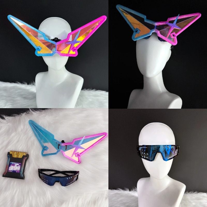 Anime Cosplay Outfits For Women - เกมฮงไก: สตาร์เรล ซิลเวอร์ วูล์ฟคอสเพลย์อุปกรณ์ประกอบฉากแว่นตาสีสันสดใสชุดสำหรับผู้ใหญ่อะนิเมะอุปกรณ์เสริมสำหรับเล่นตามบทบาทปาร์ตี้ฮาโลวีน