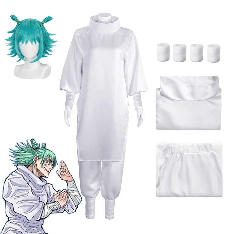 Anime Cosplay Manga - อะนิเมะจูจุสึ เจเคเค มังงะ คาชิโมะ ฮาจิเมะคอสเพลย์เครื่องแต่งกายวิกผมสีเทอร์ควอยซ์สีขาวกางเกงยืดหยุ่นชุดคอสคอนเวนชั่นปาร์ตี้ฮาโลวีน