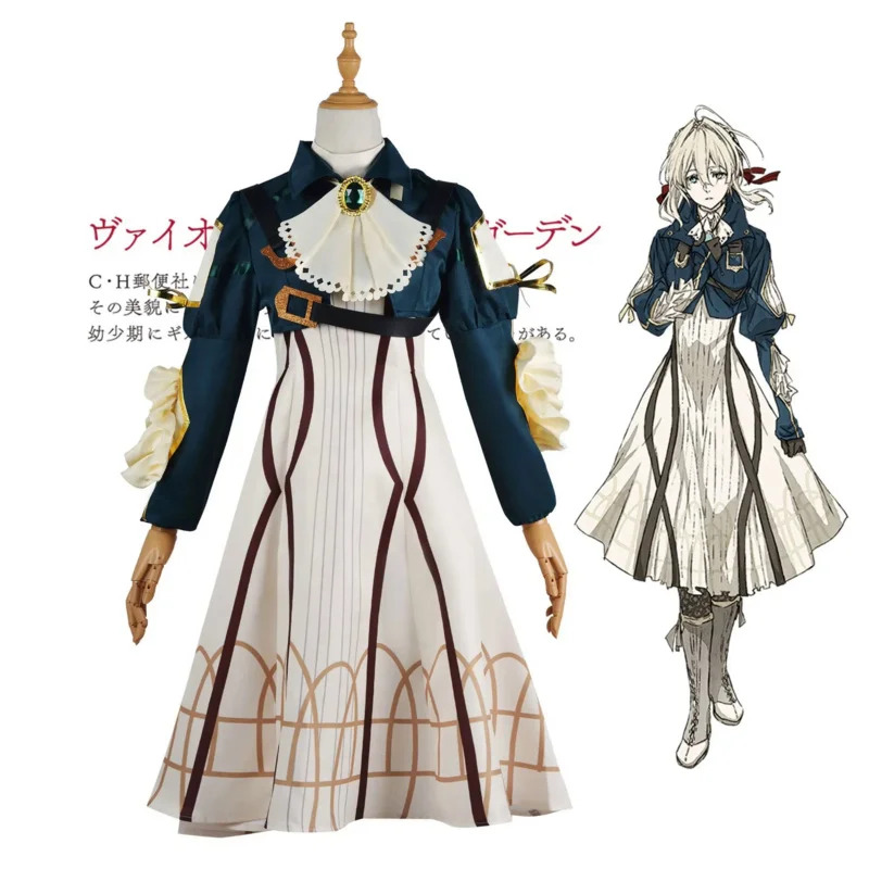 Violet Evergarden Dress - อะนิเมะคอสเพลย์ไวโอเล็ต เอเวอร์การ์เดนเครื่องแต่งกายสำหรับผู้หญิงฮาโลวีน NM33