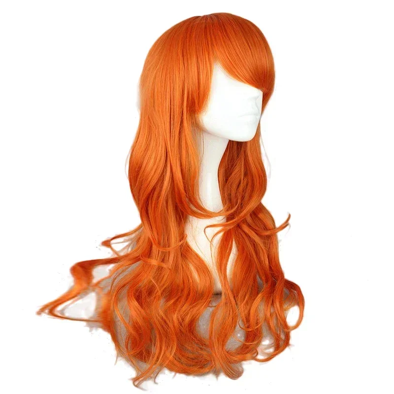 Anime Cosplay Orange Hair - 2026 อะนิเมะนามิคอสเพลย์วิกผม 2 ปีต่อมาสีส้มยาวหยิกทนความร้อนผมสังเคราะห์ผู้หญิงปาร์ตี้คอสเพลย์วิกผม