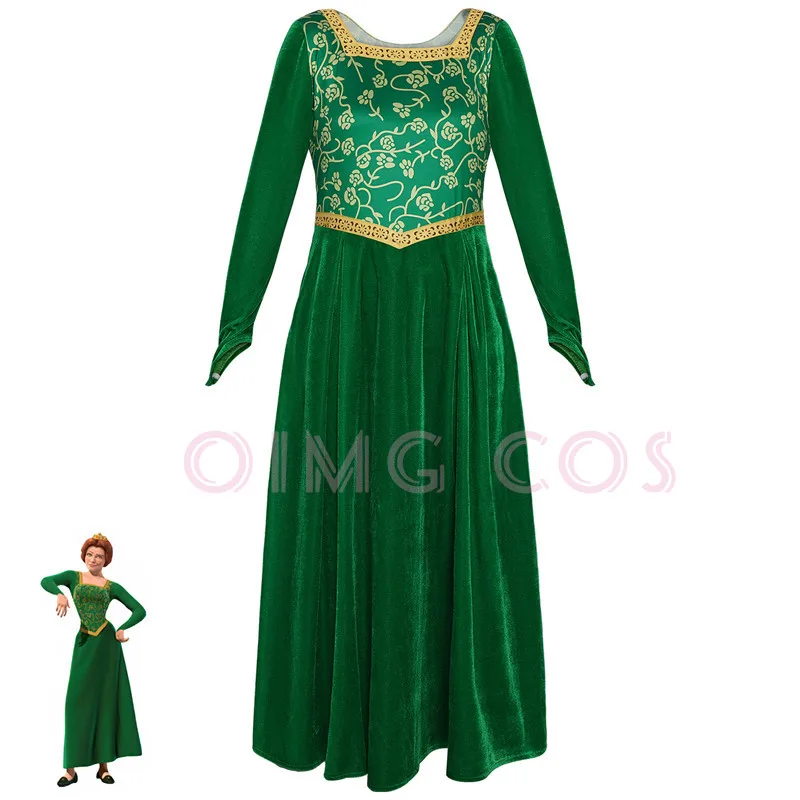 Anime Cosplay Dress For Women - เจ้าหญิงฟิโอน่า คอสเพลย์ ชุดแฟนซีสำหรับผู้ใหญ่ ชุดอนิเมะสำหรับงานคาร์นิวัล ชุดแฟนซีสำหรับงานปาร์ตี้ฮาโลวีน ชุดแฟนซีสำหรับงานเต้นรำสวมหน้ากาก