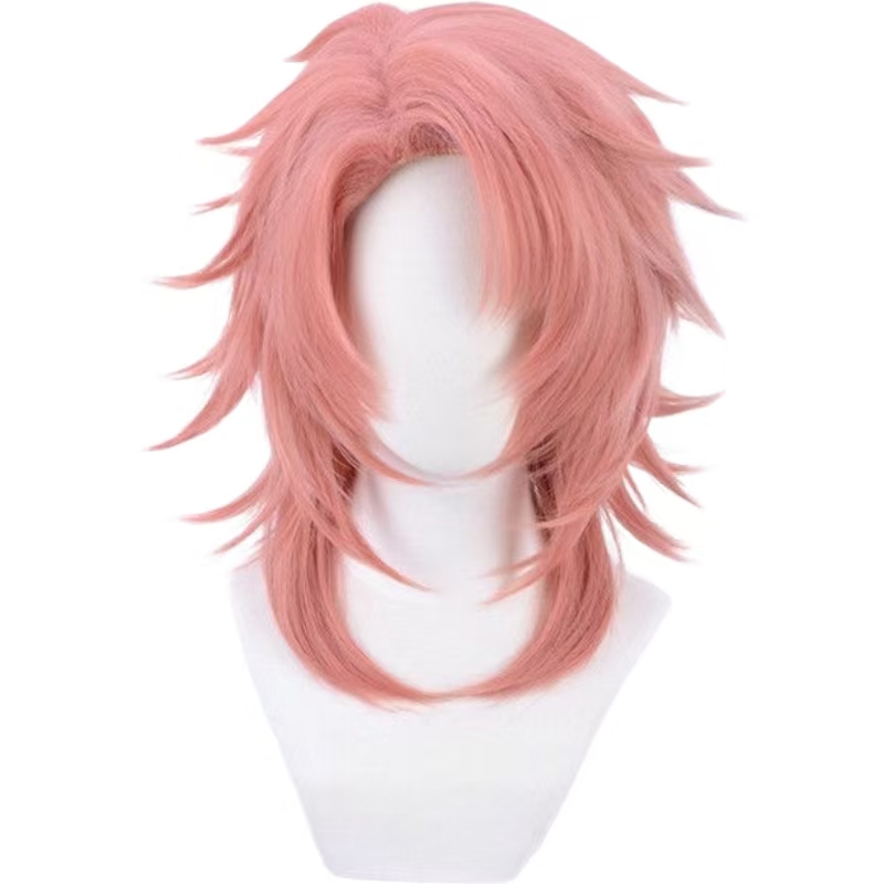 วิกผมคอสเพลย์ Sabito สีชมพูส้ม - Anime Cosplay Orange Hair บทวิจารณ์และราคา