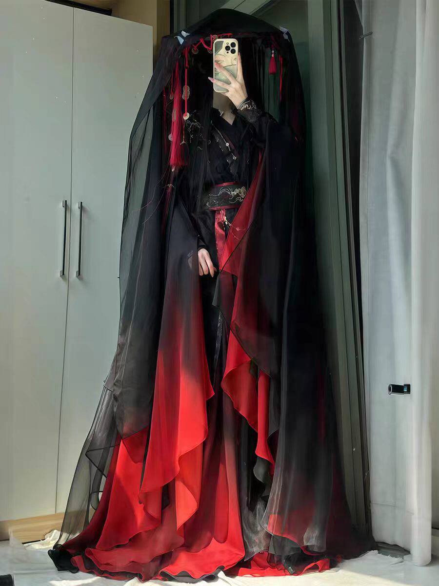 ชุดเสื้อคลุมเซียนเซี่ยจีนโบราณ - Cosplay Anime Black บทวิจารณ์และราคา