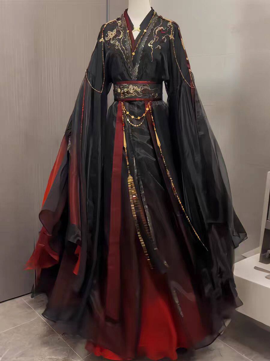 ชุดเสื้อคลุมเซียนเซี่ยจีนโบราณ - Cosplay Anime Black บทวิจารณ์และราคา