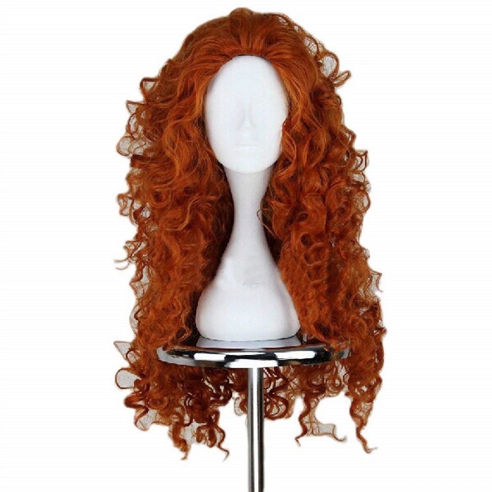 วิกผมยาวสีส้มหยิกสำหรับคอสเพลย - Anime Cosplay Orange Hair บทวิจารณ์และราคา