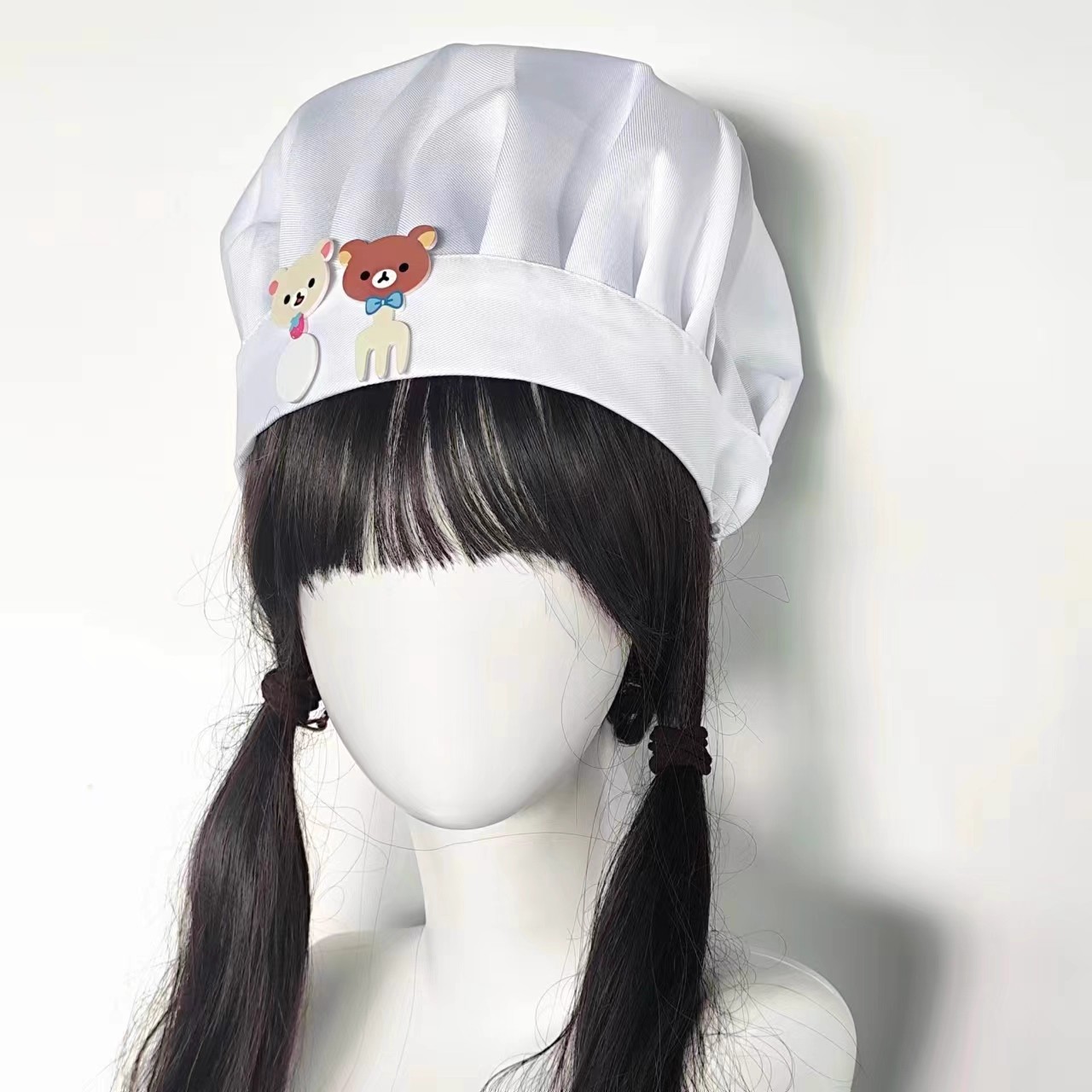 หมวกเชฟลายหมีน้อยน่ารักพร้อมมี - Anime Cosplay Girl Photo บทวิจารณ์และราคา