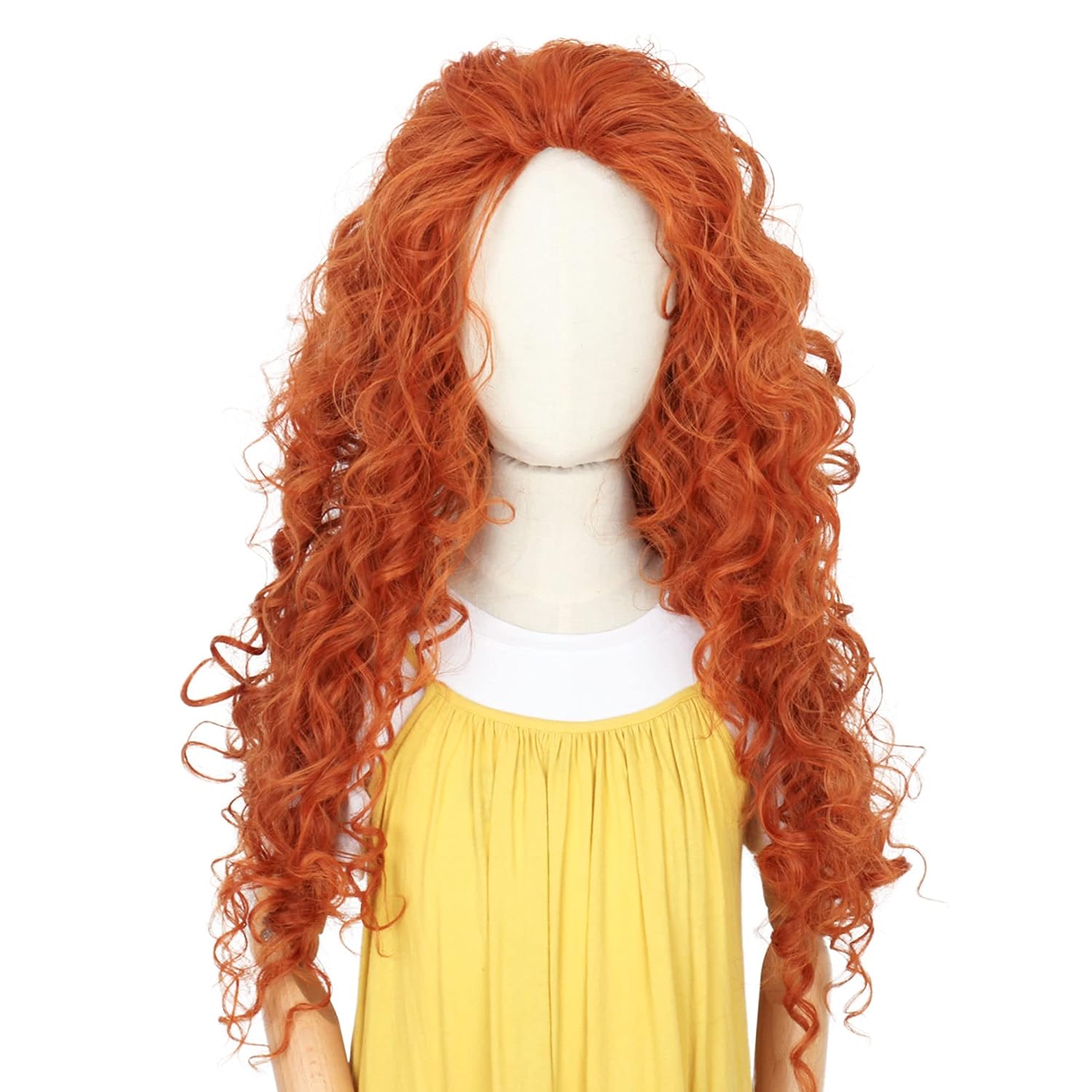 วิกผมยาวสีส้มหยิกสำหรับคอสเพลย - Anime Cosplay Orange Hair บทวิจารณ์และราคา