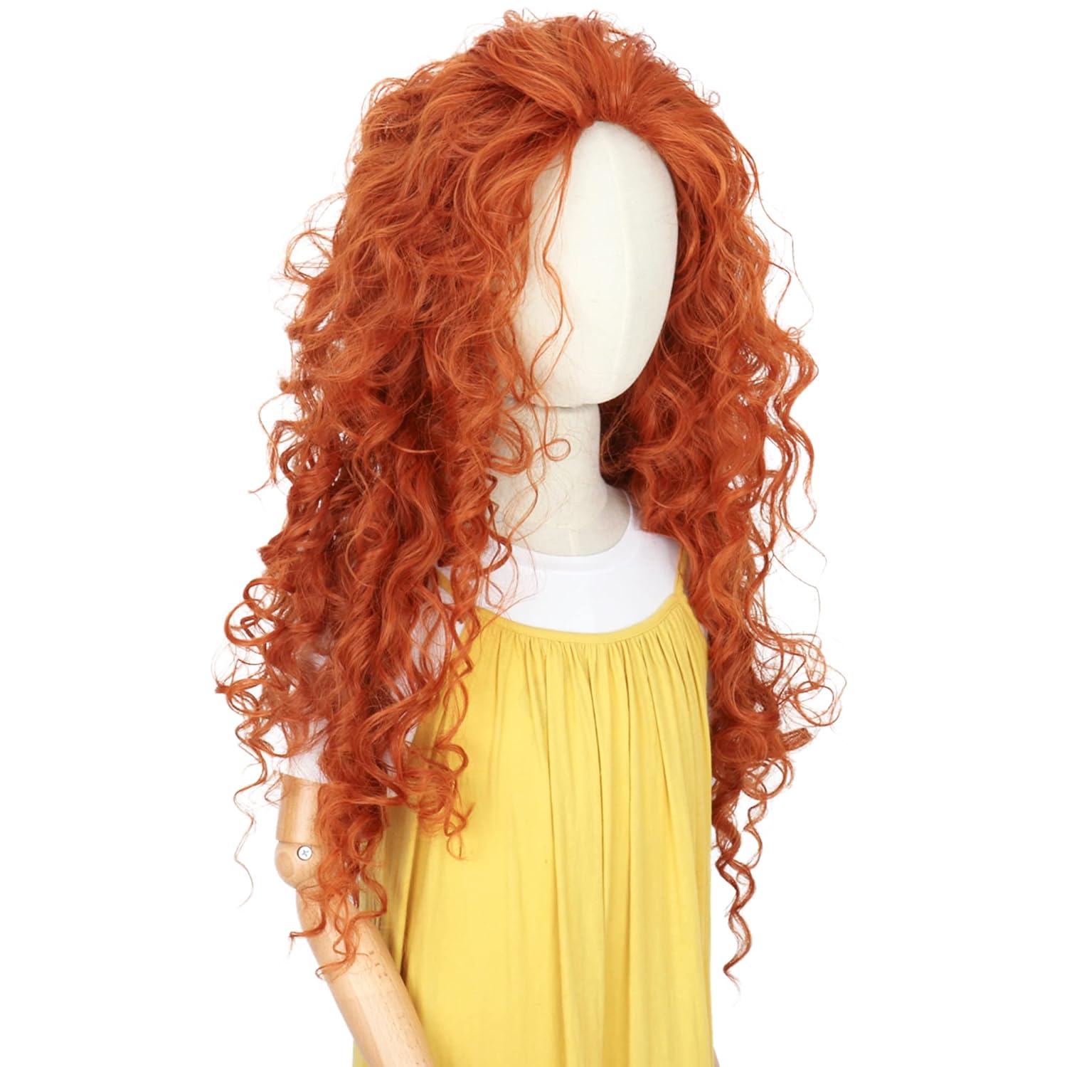 วิกผมยาวสีส้มหยิกสำหรับคอสเพลย - Anime Cosplay Orange Hair บทวิจารณ์และราคา