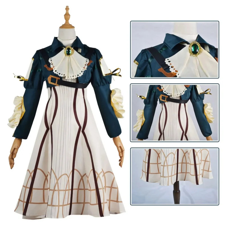 อะนิเมะคอสเพลย์ไวโอเล็ต เอเวอร - Violet Evergarden Dress บทวิจารณ์และราคา