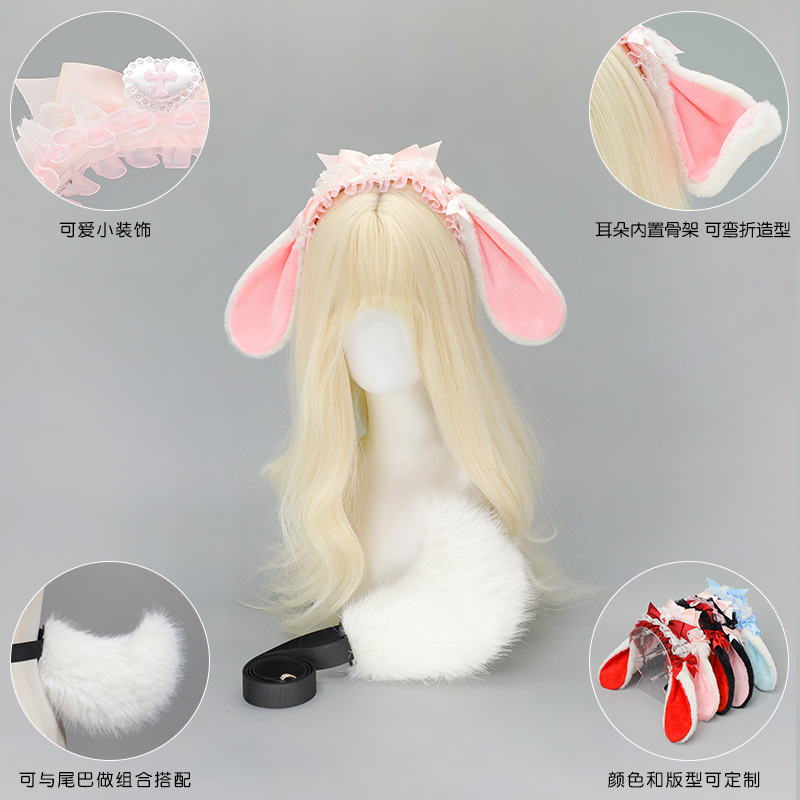 Lolita กระต่ายหูแถบคาดศีรษะผู้ - Anime Cosplay Girl Photo บทวิจารณ์และราคา