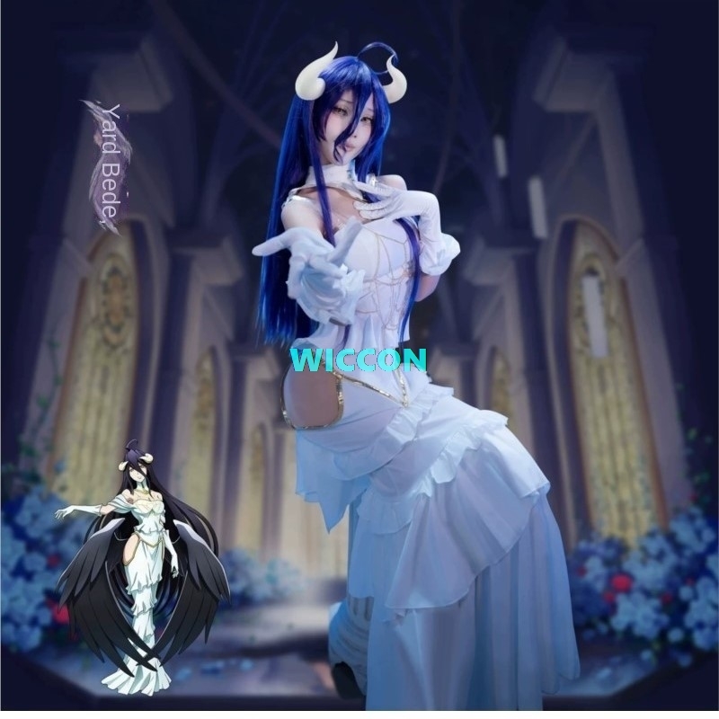 มีสินค้าในสต็อก วิกผมคอสตูมอัล - Anime Cosplay Albedo บทวิจารณ์และราคา